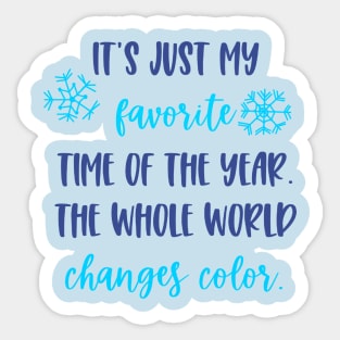 Winter Favorite Time Sticker